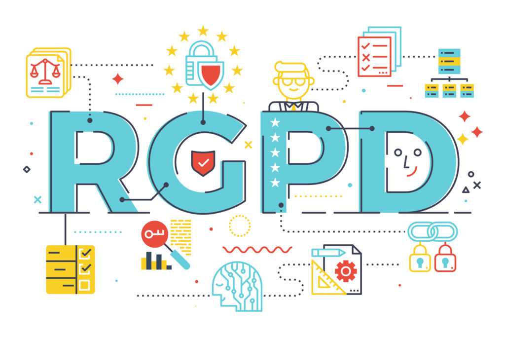 European GDPR (General Data Protection Regulation) word concept