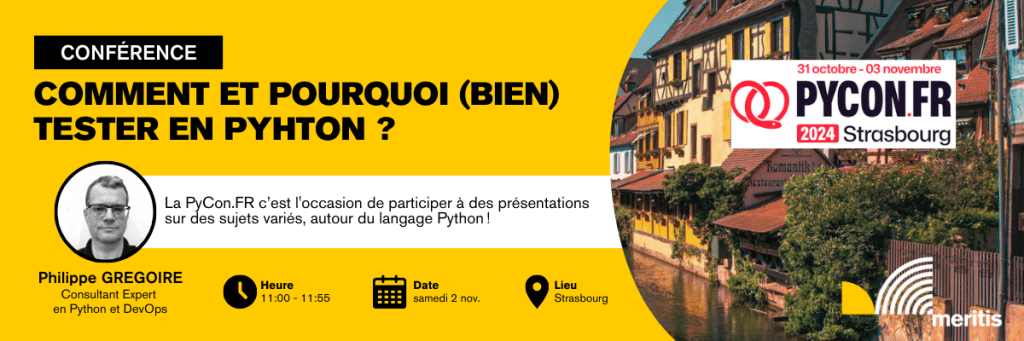 Meritis sera présente à la PyCon.FR 2024 à Strasbourg