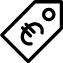 étiquette de prix noir et blanche