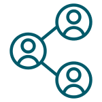 community network icon blue Meritis Data & IA